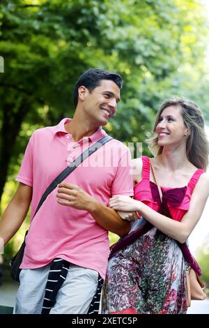 Couple shopping. Plaza de Gipuzkoa. San Sebastian. Donostia. Gipuzkoa. Basque Country. Spain. Stock Photo
