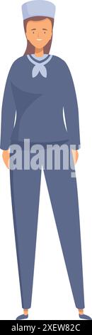 A cartoon boat captain woman smiling Stock Vector Image & Art - Alamy