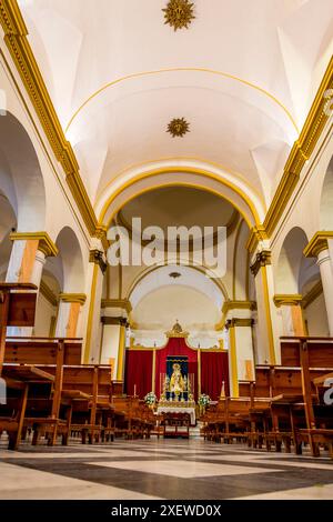 Interior of Church of La Palma, Plaza Alta main square Algeciras, Spain. Stock Photo