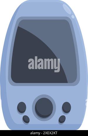 Handheld video game console with buttons and a screen, providing entertainment for gamers on the go Stock Vector