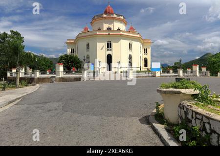 Santiago, Cuba-October 19, 2019: El Cobre village, Basilica Santuario Nacional Nuestra Senora Caridad-National Shrine Basilica Our Lady Charity built Stock Photo