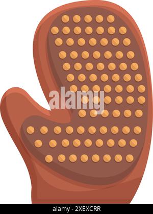 Kitchen glove protecting a hand from high temperatures while cooking Stock Vector