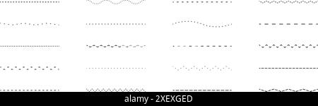 Dotted lines set for design projects. Stock Vector