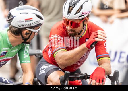 Liptovsky Mikulas, Slovakia. June 30. 2024. Peter Sagan is waiting at ...