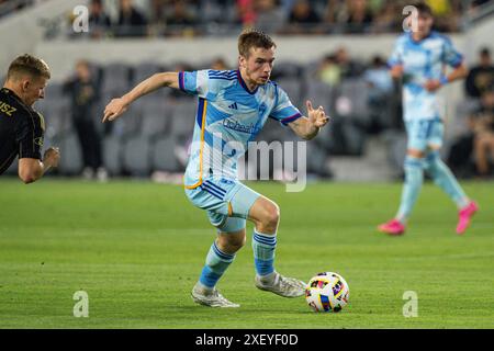 Colorado Rapids midfielder Cole Bassett (23) during a MLS match against LAFC, Saturday, June 29, 2024, at the BMO Stadium, in Los Angeles, CA. LAFC de Stock Photo