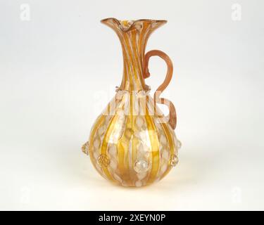 Antique 1900s Salviati Venetian retro a retorti glass ewer. Stock Photo