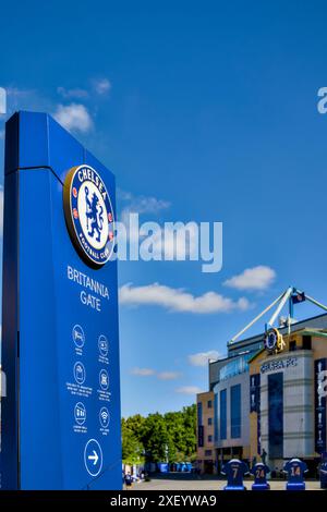 Stamford Bridge home to Chelsea Football Club, Fulham, Borough of Hammersmith & Fulham, London, England, U.K. Stock Photo