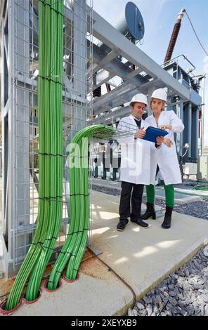 Electrical Substation. Ingrid. Testing and Certificates Services for Smart grids. Certification of electrical equipment. Technological Services to Ind Stock Photo