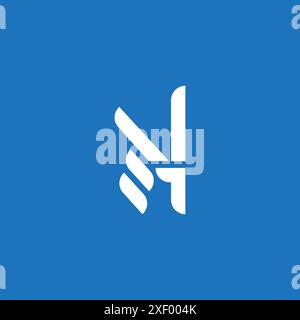 Peace Sign Logo Design in Blue Color Background Stock Vector