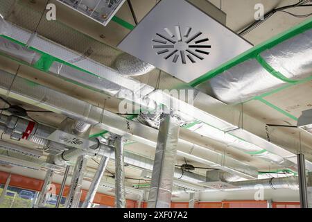 Treatment system air conditioning, Kubik, Experimental laboratory R & D + i for the development of new concepts, products and services to improve ener Stock Photo