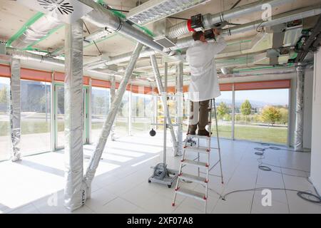 Treatment system air conditioning, Kubik, Experimental laboratory R & D + i for the development of new concepts, products and services to improve ener Stock Photo