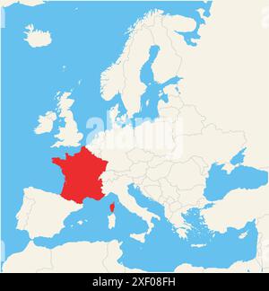 France with highlighted France map. Vector Illustration Stock Vector ...
