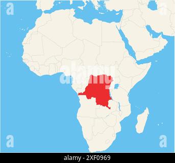 Africa with highlighted Congo map. Vector Illustration Stock Vector ...