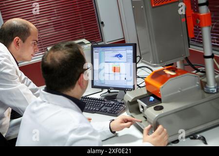 Analysis of hyperspectral imaging data in the infrared range, Tecnalia Research & Innovation Center, Zamudio, Bizkaia, Euskadi, Spain Stock Photo