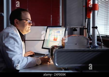 Analysis of hyperspectral imaging data in the infrared range, Tecnalia Research & Innovation Center, Zamudio, Bizkaia, Euskadi, Spain Stock Photo