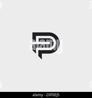 Modern pp logo latter vector template. Stock Vector