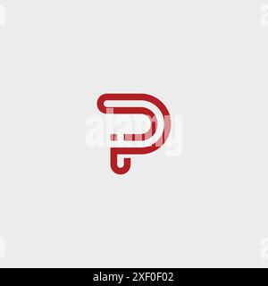 Modern pp logo latter vector template. Stock Vector