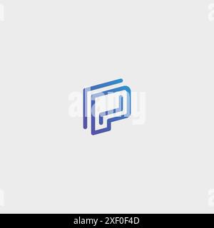 Modern pp logo latter vector template. Stock Vector
