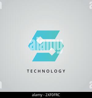 letter S logo for technology, internet, web template vector illustration. Stock Vector