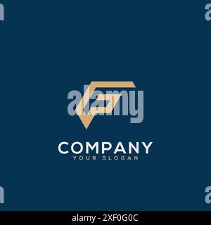 Initial letter FG GF logo design template. Stock Vector