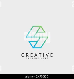 letter S logo for technology, internet, web template vector illustration. Stock Vector