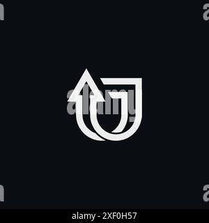 Initial Letter U Arrow Logo Template Illustration Design. Stock Vector