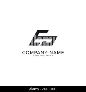 Alphabet letter ES or SE icon logo vector. Stock Vector