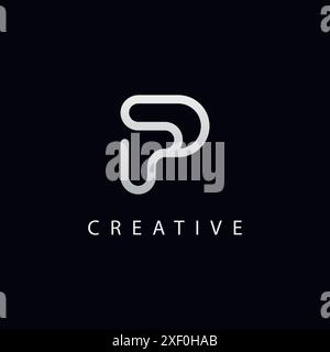 Initial P Letter logo icon design template elements. Stock Vector