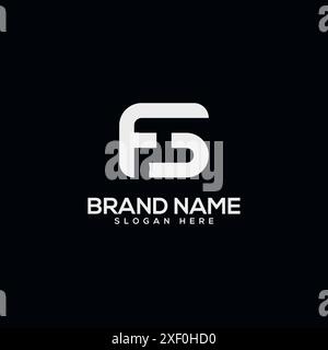 Letter FG GF monogram icon logo design template vector. Stock Vector