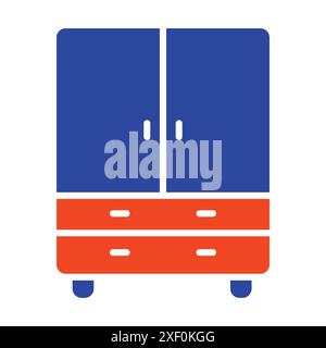 Cupboard vector icon. Graph symbol for furniture, web site and apps design, logo, app, UI Stock Vector