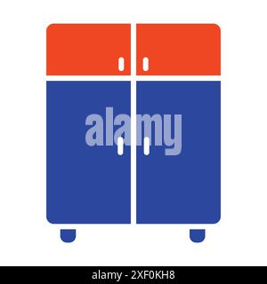 Cupboard vector icon. Graph symbol for furniture, web site and apps design, logo, app, UI Stock Vector