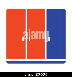 Cupboard vector icon. Graph symbol for furniture, web site and apps design, logo, app, UI Stock Vector