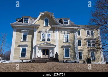 St. Stephen's University on Main Street in St. Stephen, New Brunswick, Canada Stock Photo