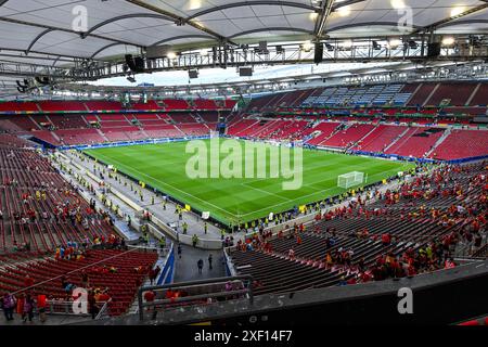 Stuttgart, Germany. 26th June, 2024. Stadium of Stuttgart after a soccer game between the national teams of Ukraine and Belgium, called the Red Devils on the third matchday in Group E in the group stage of the UEFA Euro 2024 tournament, on Wednesday 26 June 2024 in Stuttgart, Germany . Credit: sportpix/Alamy Live News Stock Photo