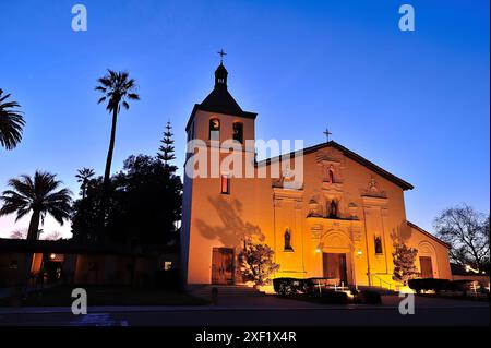 Santa Clara de Asis church at the Santa Clara University campus, California CA Stock Photo