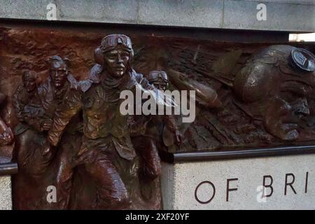 Battle of Britain Monument, Victoria Embankment, Westminster,  London. Stock Photo