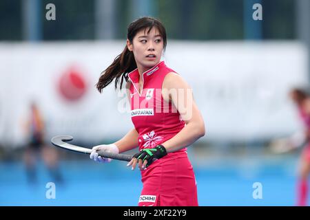 Oi Hockey Stadium Main Pitch, Tokyo, Japan. 30th June, 2024. Kana Urata (JPN), JUNE 30, 2024 - Hockey : SOMPO JAPAN CUP 2024, International Friendly Match between Japan - South Korea at Oi Hockey Stadium Main Pitch, Tokyo, Japan. Credit: Yohei Osada/AFLO SPORT/Alamy Live News Stock Photo