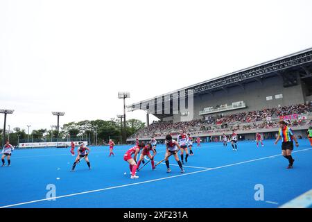 Oi Hockey Stadium Main Pitch, Tokyo, Japan. 30th June, 2024. General view, JUNE 30, 2024 - Hockey : SOMPO JAPAN CUP 2024, International Friendly Match between Japan - South Korea at Oi Hockey Stadium Main Pitch, Tokyo, Japan. Credit: Yohei Osada/AFLO SPORT/Alamy Live News Stock Photo