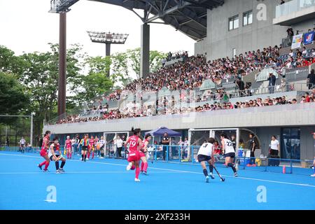 Oi Hockey Stadium Main Pitch, Tokyo, Japan. 30th June, 2024. General view, JUNE 30, 2024 - Hockey : SOMPO JAPAN CUP 2024, International Friendly Match between Japan - South Korea at Oi Hockey Stadium Main Pitch, Tokyo, Japan. Credit: Yohei Osada/AFLO SPORT/Alamy Live News Stock Photo