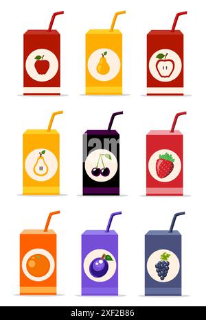 vector juice, fruit bottle Stock Vector