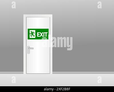 exit emergency sign vector illustration Stock Vector