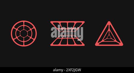 Y2K style grid elements. Stock Vector