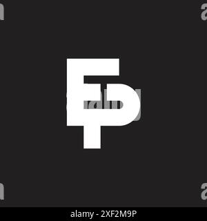 letter ep linked simple geometric logo vector Stock Vector