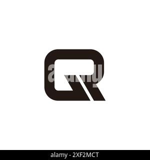 letter qr simple geometric square logo vector Stock Vector