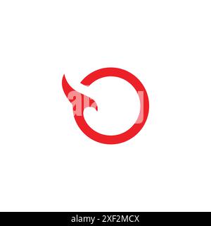 round hawk head simple silhouette logo vector Stock Vector