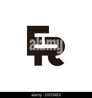 letter er linked geometric line simple logo vector Stock Vector