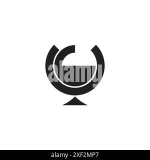 letter g globe circle geometric simple logo vector Stock Vector
