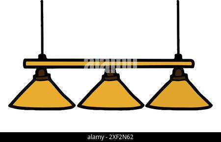 Ceiling light vector illustration. Hanging light on white. Stock Vector