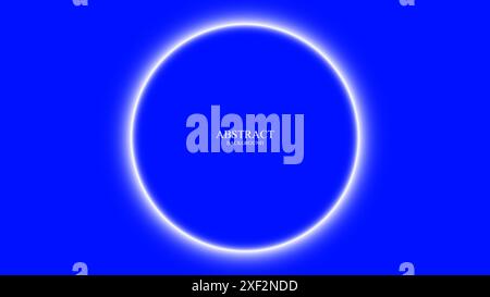 abstract background circle white gradient with blue background Stock Vector