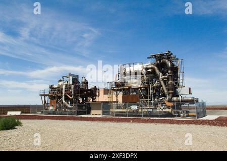 Heater-1 a nuclear powered aircraft engine displayed at EBR-1 Building (Experimental Breeder Reactor 1) the worlds first nuclear Stock Photo